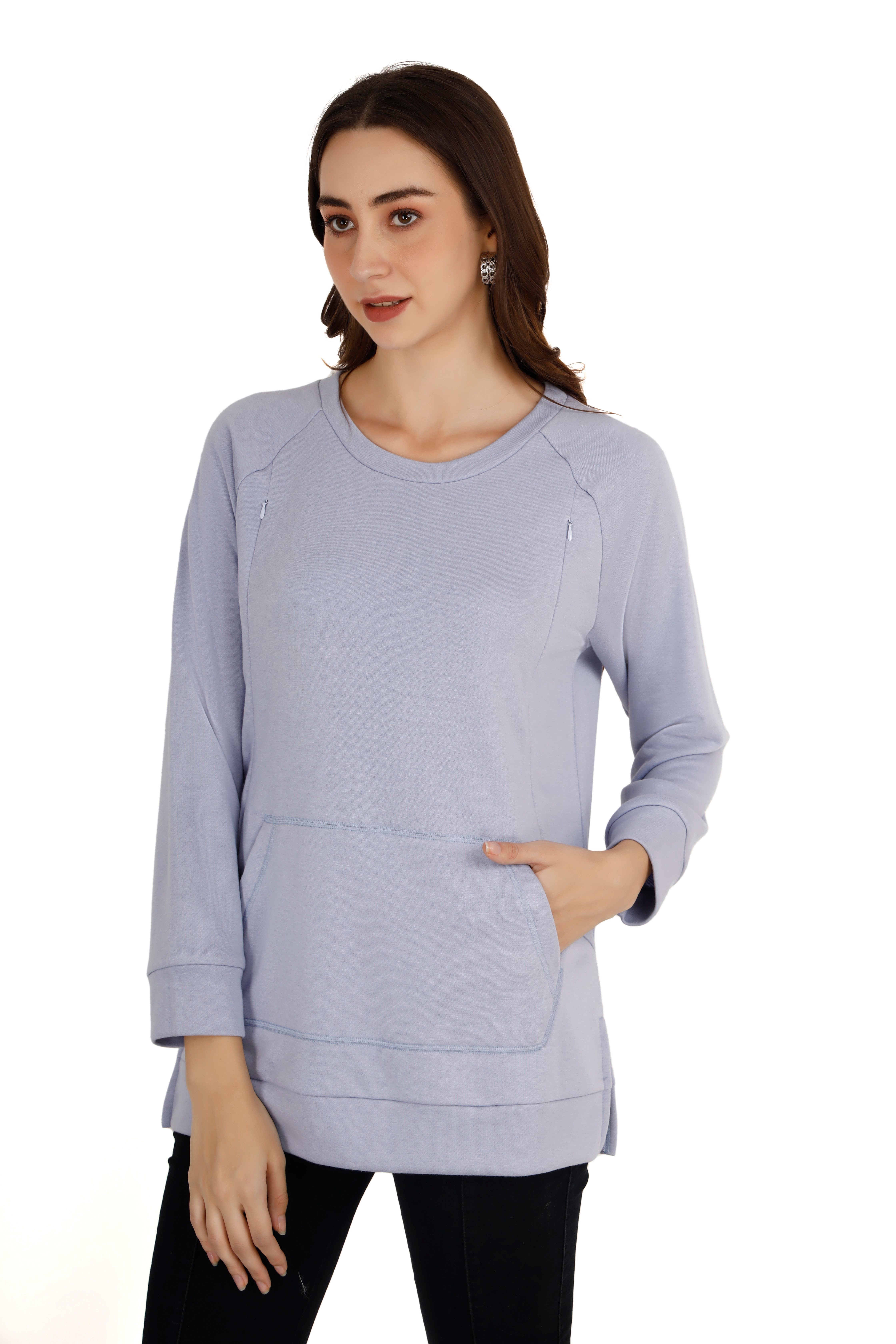 Women's Lavender Relaxed Sweatshirt thumbnail 3